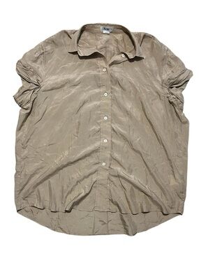 Acne Studios Oversized Tan Silk
Blouse Size 38
